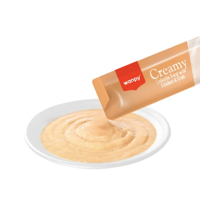 Wanpy Kremalı Tavuk ve Yengeçli Kedi Ödül Maması (5 x 14 gr)