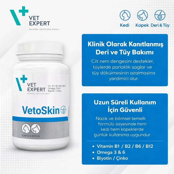Vet Expert VetoSkin Twist Off Kapsül 90 Adet