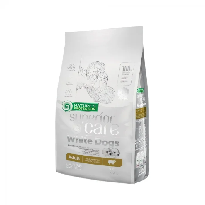 Natures Protection Beyaz Tüylü Köpekler İçin Kuzu Etli Küçük Irk Yetişkin Köpek Maması (1,5 Kg)