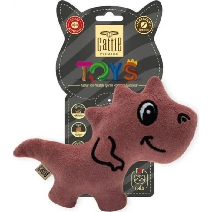 Cattie Matatabi İçerikli Kedi Oyuncağı Peluş Trex 15 Cm
