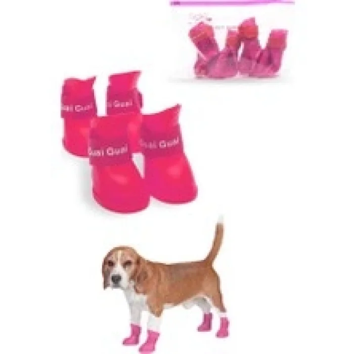 Ha Guai Silikon Köpek Ayakkabısı M Pembe