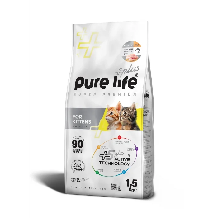 Pure Life Plus Tavuklu Yavru Kedi Maması 1,5 Kg