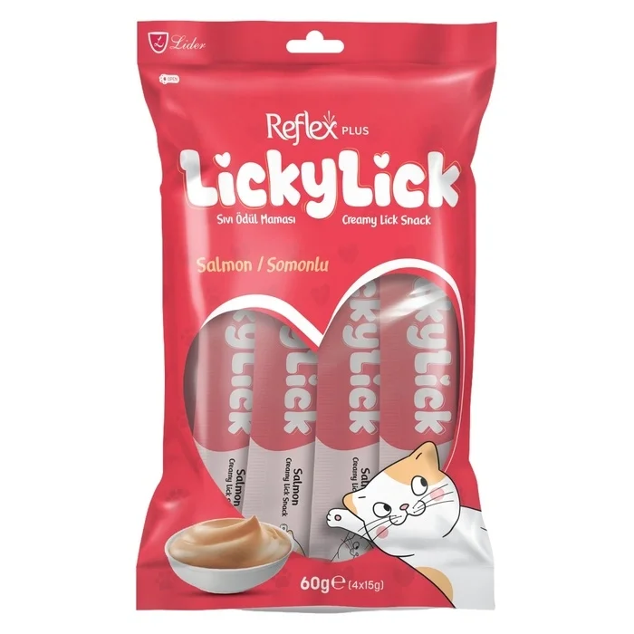 Lickylick Somonlu Sıvı Ödül Maması 4x15 Gr