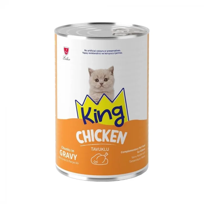King Tavuk Etli Yavru Kedi Konserve Maması (400 g)