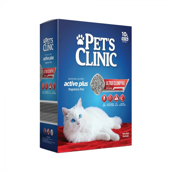 Pets Clinic Ultra Premium Bentonit ve Ultra Topaklanan Kedi Kumu (10 L)