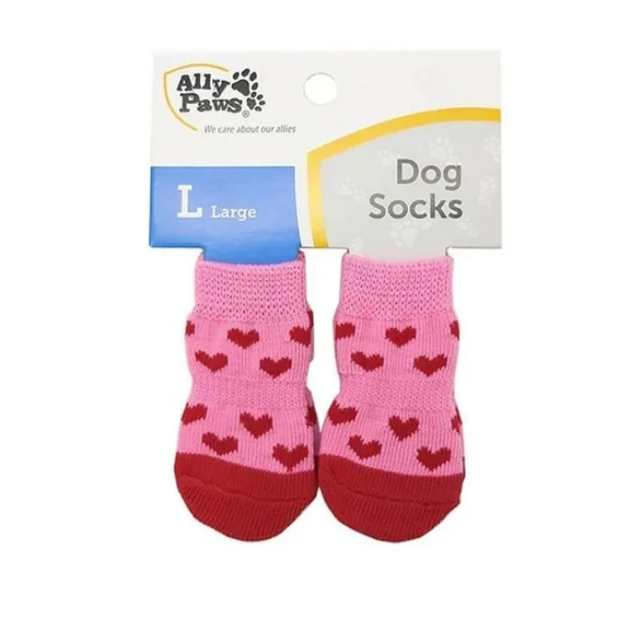 Ally Paws Köpekler İçin Kaymaz Tabanlı Çorap 4Lü (L)