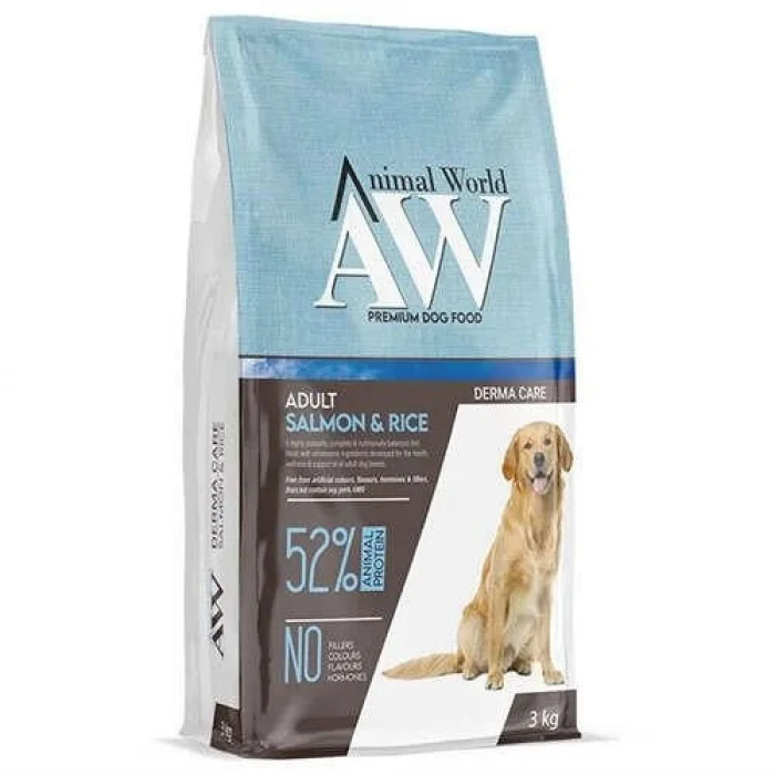 Animal World Somonlu Yetişkin Köpek Maması 3 kg