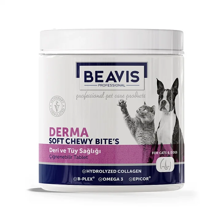 Beavis Derma Kedi Köpek Deri Tüy Sağlığı Destekleyici Çiğnenebilir Tablet 105 Gr