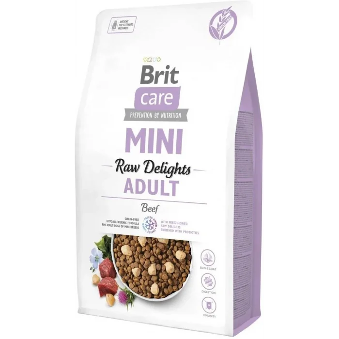 Brit Care Mini Raw Delights Sığır Etli Küçük Irk Tahılsız Yetişkin Köpek Maması 2 Kg