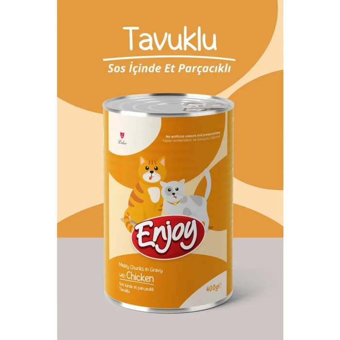 Enjoy Tavuk Etli Et Parçacıklı Konserve Kedi Maması (400 g)