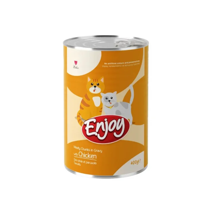 Enjoy Tavuk Etli Et Parçacıklı Konserve Kedi Maması (400 g)
