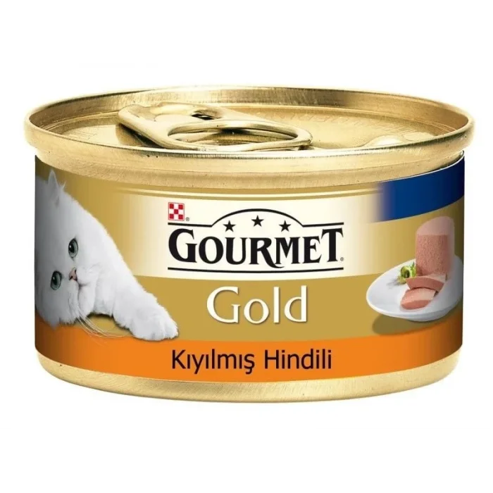 Gourmet Gold Kıyılmış Hindili Yetişkin Konserve Kedi Maması 85 Gr