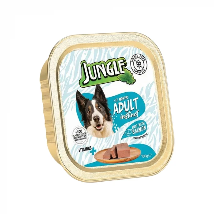 Jungle Somonlu Püre Yetişkin Köpek Maması 100 gr