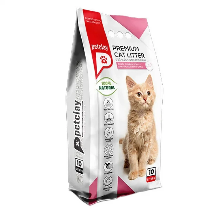 Petclay Pudra Kokulu Bentonit Kedi Kumu 10 Lt