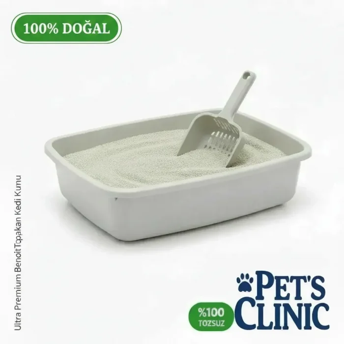 Pets Clinic Premium Ultra Topaklanan Bentonit Kedi Kumu 10 L