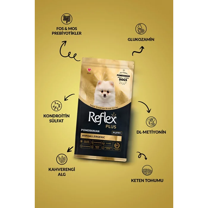 Reflex Plus Pomeranian Süper Premium Yavru Köpek Maması 8 kg