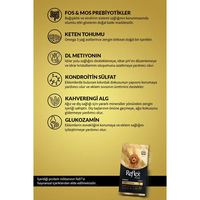 Reflex Plus Poodle Somonlu Yavru Köpek Maması 8 kg
