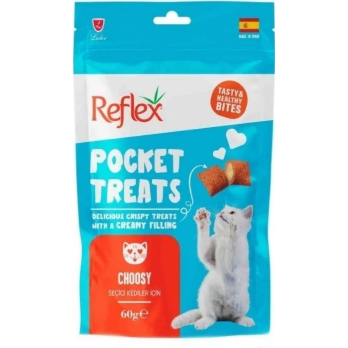 Reflex Pocket Treats Choosy Seçici Kediler İçin Tavuklu Kedi Ödülü 60 Gr