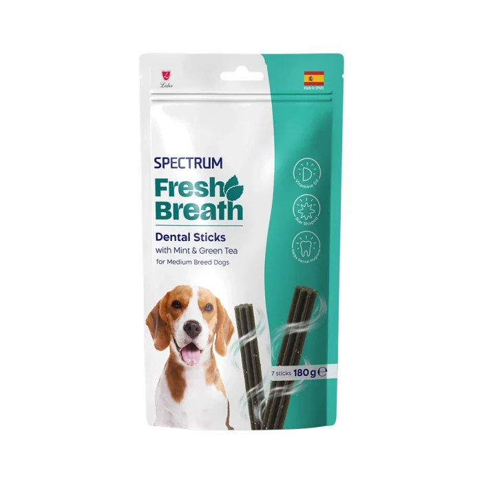 Spectrum Fresh Breath Orta Irk Yetişkin Köpekler İçin Naneli Diş Çubukları 7Li
