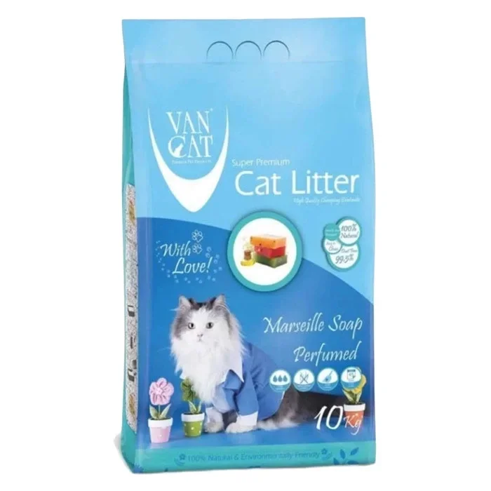 Vancat Marsilya Sabunu Kokulu İnce Taneli Topaklaşan Kedi Kumu 10 Kg
