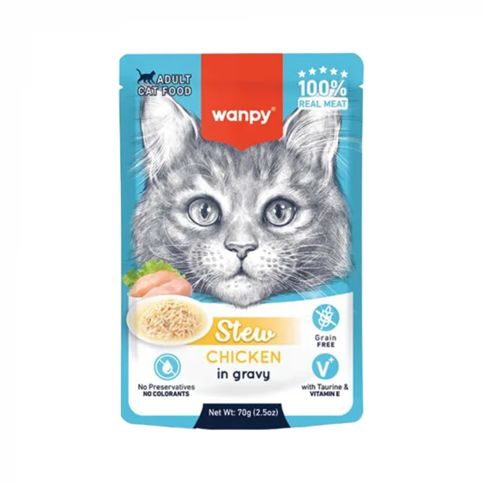 Wanpy Tavuklu Yaş Kedi Maması 70 gr