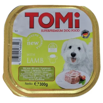 Tomi Kuzu Etli Köpek Yaş Maması Pate 300 Gr