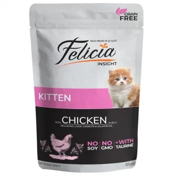 Felicia Tahılsız Tavuklu Pouch Yavru Konserve Kedi Maması