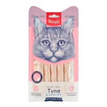 Wanpy Ton Balığı ve Karidesli Sıvı Kedi Ödül Maması 5*14 Gr