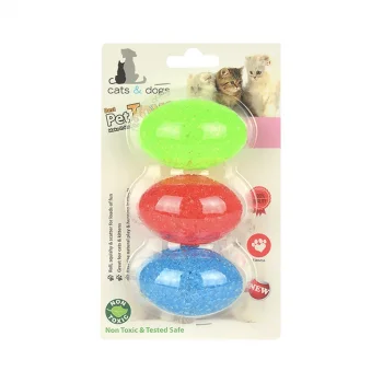 Petpretty Zilli Elips Oyun Topu Kedi Oyuncağı 3 Adet