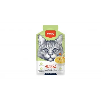 Wanpy Kediler İçin Bal Kabağı & Havuçlu Tavuk Eti Çorbası 50 gr