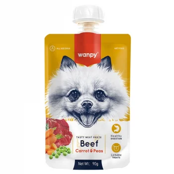 Wanpy Taze Sığır Etli ve Havuçlu Et Ezmesi Doğal Köpek Ödülü 90 Gr