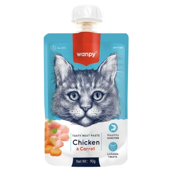 Wanpy Taze Tavuklu ve Havuçlu Et Ezmesi Doğal Kedi Ödülü 90 Gr