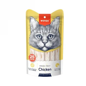 Wanpy Tavuklu Sıvı Kedi Ödül Maması (25 x 14 g)