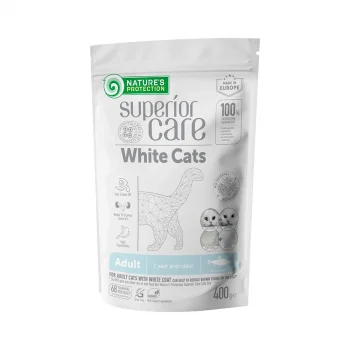Natures Protection Superior Care Beyaz Tüylü Kediler İçin Tahılsız Ringa Balıklı Yetişkin Kedi Maması (400 G)