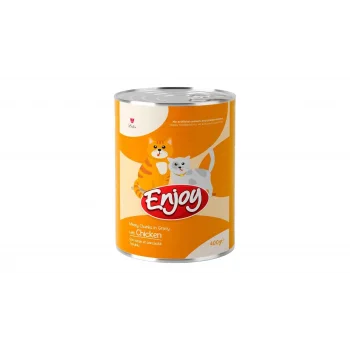 Enjoy Sos İçinde Et Parçacıklı Tavuklu Yetişkin Kedi Konservesi 400 G