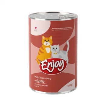 Enjoy Kuzu Etli Et Parçacıklı Konserve Kedi Maması 400 g