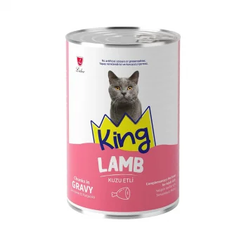 King Kuzu Etli Yetişkin Kedi Konserve Maması (400 g)