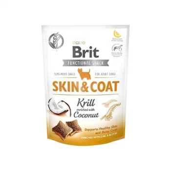 Brit Care Functional Snack Skin Coat Kril & Hindistan Cevizli Köpek Ödül Maması 150 gr