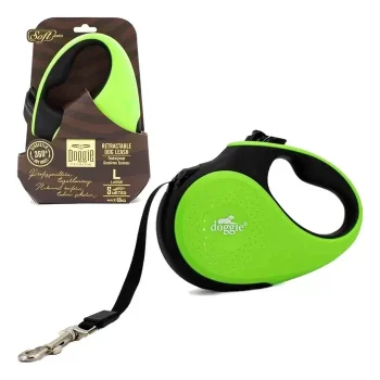 Doggie Soft Otomatik Köpek Uzatma Tasması Large Yeşil 50 Kg 5 Mt