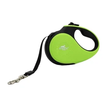 Doggie Soft Seri Otomatik Makaralı Gezdirme Tasması Yeşil (5 m)