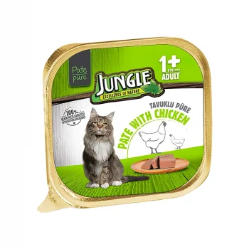 Jungle Tavuklu Pate Yetişkin Konserve Kedi Maması 100 Gr