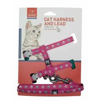 Nunbell Pati Desenli Ayarlanabilir Kedi Göğüs Tasması