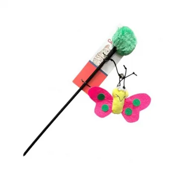 Nunbell Kelebek Figürlü Kedi Oltası
