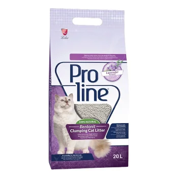 Proline Lavanta Kokulu Topaklanan Bentonit Kedi Kumu 20 Lt