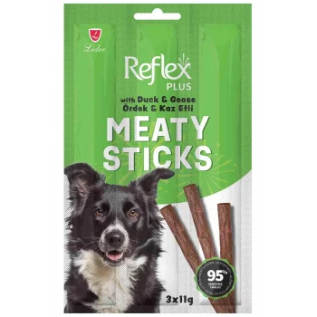 Reflex Plus Meaty Sticks Ördek ve Kaz Etli Yetişkin Köpek Çubuk Ödül Maması 3x11 gr