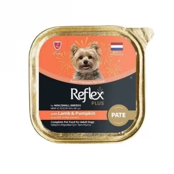 Reflex Plus Pate Kuzu Etli ve Bal Kabaklı Küçük Irk Yetişkin Konserve Köpek Maması 85 Gr