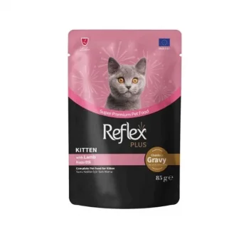 Reflex Plus Sos İçinde Et Parçacıklı Kuzu Etli Yavru Kedi Maması 85 Gr