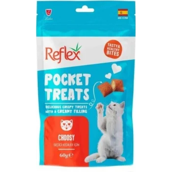 Reflex Pocket Treats Choosy Seçici Kediler İçin Tavuklu Kedi Ödülü 60 Gr