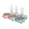 Nunbell Hazneli İkili Çelik Kedi Köpek Mama ve Su Kabı 500 ml
