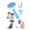 Vetinova Metal Uçlu Otomatik Kedi Köpek Tarağı - Mavi